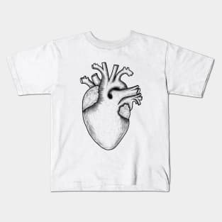 Human heart anatomy,I love my heart Kids T-Shirt